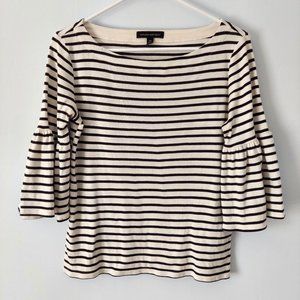 Banana Republic Striped Ruffle Sleeve Blouse